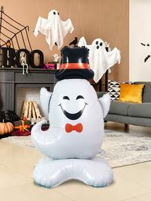 1pcp Large Standing Ghost Balloon, Suitable For Halloween Party Decoration, Ghost Theme Decoration, Horror Scene Decoration, Indoor And Outdoor Decoration - Multicolor - View 1