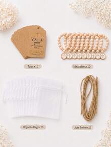 10/20 Sets Christian Cross Keychain Baptism Favors, Includes Thank You Cards And Organza Bags, Baby Baptism Party Gifts And Decorations - Round - View 10