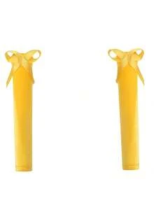 Tween Girls Yellow Spaghetti Strap Organza Elegant Evening Dress Suitable For Prom And Party, Headband Not Included - Yellow - View 11