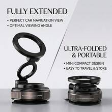1 buah Dudukan Ponsel Magnetik Universal dengan Perekat Hisap, Dapat Dilipat, Dapat Berputar 360° di Mobil, Daya Rekat Magnet yang Kuat, Pemasangan Mudah, Dudukan Ponsel Navigasi yang Stabil, Cocok untuk Dasbor Mobil, Kaca Depan, Kompatibel dengan Semua Ponsel - MultiWarna - View 2