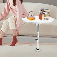 Silver Height‑Adjustable Table Pedestal Stand 56.5‑72cm, 55.12lbs Max Load Aluminum‑ABS, Removable RV Motorhome Yacht Table Support Bracket With Locking Knob - Silver - View 4