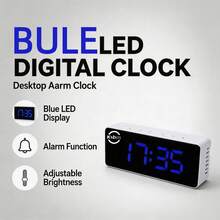 Modern Extra Large Screen Digital Clock, 12/24 Hour Dual Display | Night Light Silent + Loud Alarm | USB Powered Bedside Clock, Office Study/Bedroom Decor Essential | Fashion Design + High Definition Screen, Professional Time Management Must-Have! - A - View 17