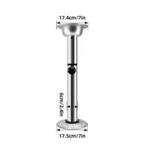 Silver Height‑Adjustable Table Pedestal Stand 56.5‑72cm, 55.12lbs Max Load Aluminum‑ABS, Removable RV Motorhome Yacht Table Support Bracket With Locking Knob - Silver - View 2