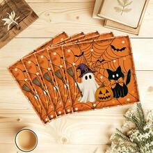 20Pcs Vintage Halloween Disposable Paper Napkins, 2-Ply Witch Ghost Pumpkin Print Dinner Napkins, Halloween Party Table Decor, Kitchen & Dining Table Supplies - Multiple Styles - View 4