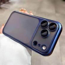 奢華透明磨砂 TPU 手機殼,相容 iPhone 18 Pro Max 18 Pro 17 Pro Max Air 16 15 14 13 12 11 Pro Max Plus,透明鏡頭保護,18 Pro Max 手機殼,軟邊防震,中性保護殼 - 深藍色 - 查看 5