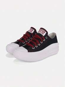 Converse 女款 Chuck Taylor SEASONAL 帆布低筒運動鞋 A24312C - 酒紅色 - 查看 3