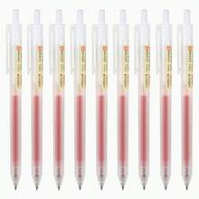 2/5/10pcs Neutral Pen Set, Christmas Minimalist Retractable Gel Pens, 0.5mm Business Office Steel Pens, Retractable Gel Pens Minimalist Matte Black Water Pens, Student Exam Office Signing Pens - A - View 7