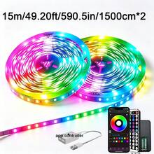 LED Strip Lights, Smart LED Light Strip With 44-Key Remote Control And APP Control, Customizable Size, Adjustable Color Flashing Speed, DIY Mode, Easy Installation, Suitable For Bedroom Decoration, TV Backlight, Ceiling, Party Atmosphere, Gaming Atmosphere - TY-c-44K-b - View 15
