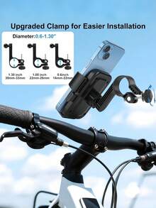 Shock-Absorbing Bicycle Phone Mount With Soft Grip Anti-Slip, Motorcycle Mount, Suitable For Outdoor Cycling, Ergonomic Bicycle Phone Holder, Can Secure Smartphone, Suitable For Daily Commute, Stable Road Bike/Mountain Bike/Scooter Phone Riding Accessory, Suitable For Motorcycle - Multicolor - View 5