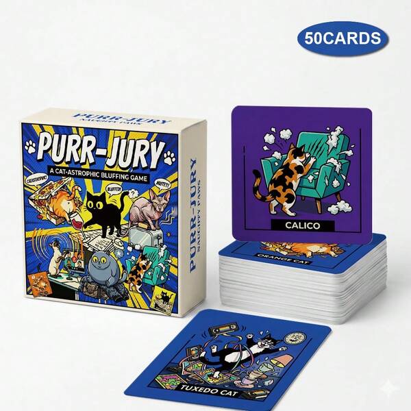 Juego de cartas creativo y lindo de gatos, juego de mesa de estrategia y farol para fiestas, juego de cartas con mecanismo divertido de pasar cartas, juego de mesa de razonamiento psicológico, juego de mesa portátil de bolsillo, regalo para amigos