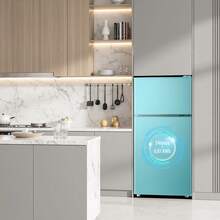 WANAI Mini Refrigerator With Top Freezer 43 Liter Dual Door Small Refrigerator With 7-Level Adjustable Thermostat For Office, Blue - US B Type Plug(110-127V) - View 7