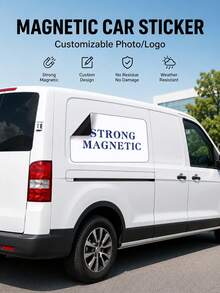 Custom Car Magnetic Signs, Personalized Logos For Your Car, Van, Truck, Used For Promoting Your Business Vehicle, Professional Printing, Customizable Text And Logo - Multicolor - View 7