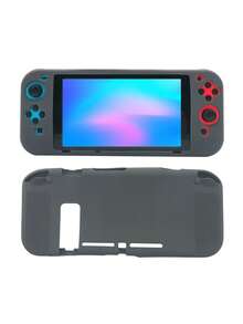 Kompatibel mit Switch, 1 Stück Spielschutzhülle + 10 Stücke Joystick-Kappen Set, stoßfest, staubdicht, kratzfest, rutschfestes Punktmuster verbessert das Spielgefühl - Übersicht 11