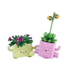 LEGO Flower Plants Series 11506 Rock Potted Plants Desktop Decoration Building Blocks Toy Collection - Multicolor - View 3