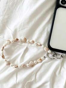 1 Buah Tali Panjang Selempang Mutiara Cangkang Cokelat Elegan, Cocok untuk Casing Ponsel, Gelang Pendek Multifungsi, Rantai Ponsel, Gaya Korea Serbaguna untuk Penggunaan Luar Ruangan, Kamera CCD Universal, Sabuk Bahu Samping Portabel, Anti-Hilang - MultiWarna - View 8