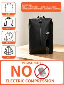 1/2pcs Black & Blue Vacuum Storage Bags, Airtight Zipper Reusable With Pump Storage Box, Large Size For Travel, Clothing, Bedding, Coats, Electric Pump, Airtight Zipper, Space-Saving Compression Travel Luggage Storage Bag - View 16