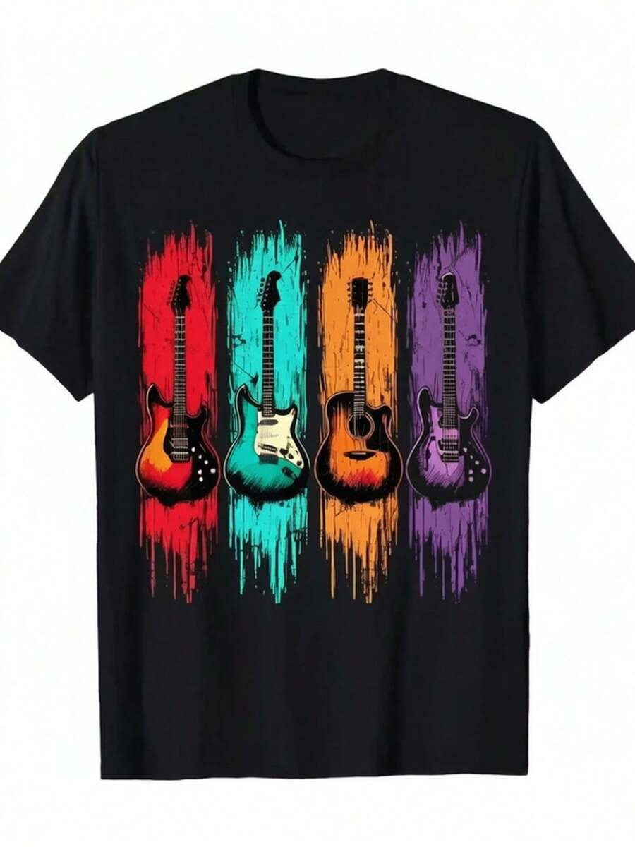 Local Warehouse, Men's 100% Cotton Graphic T-Shirt, Short Sleeve, Hommes& #, Crew Neck, Relaxed Fit
