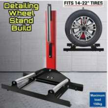 Wheel Rolling Wheel Detailing Stand Car Wheel Stand Holder For Tire Cleaning UK - A - View 4