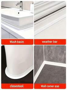 Heavy Duty Waterproof Self-Adhesive Sealing Tape, PVC Caulk Strip 3-In-1 Tape, Adhesive And Sealant, Kitchen Anti-Mold Anti-Moisture Kitchen And Bathroom Sink Gaps, Used For Sealing Bathtubs, Toilets, Etc., Suitable For Kitchen, Wall Corners, Rooms, Bathrooms, Workshops - Multicolor - View 9