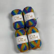4 Sets 50g/Pc Equidistant Dyed Cotton Yarn, 100% Pure Cotton Yarn For Handmade Crochet, Rich And Vibrant Colors, Suitable For Spring/Summer Crochet, DIY Craft Material, Suitable For Beginners, Total 200g - 4-pack 3616 - View 23