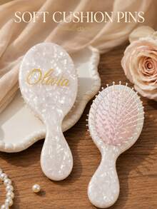 Personalized Engraved Comb, Customized Pocket Comb, Mini Engraved Hairbrush, Name Hairbrush, Bridesmaid Gift, Mini Hair Comb, Gift For Mom, Gift For Her - Multicolor - View 3