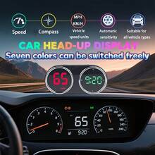 Mini Heads Up Display For Cars Windshield Digital Speedometer USB Connect Plug And Play For Car Truck Motor SUV All Vehicles, Automatic Brightness Adjustment,Large Font Display Car Speedometer Display - A - View 9