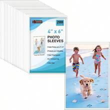 4x6 Photo Sleeves (200 Pack) - 2 Mil Soft Top Loading Protectors, Archival  Plastic Sleeves Photos, Postcards, Pictures Recipe Cards - 4x6"-200 Ct - View 1