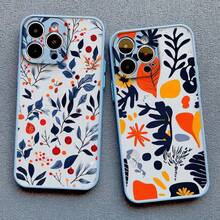 Abstract Plants Flower Phone Case For IPhone 16 Pro Max Plus Case For IPhone 13 15 11 Pro Max Mini 12 14 Pro Max XR XS X Covers - 粉紅色 CHH 5 - 查看 6