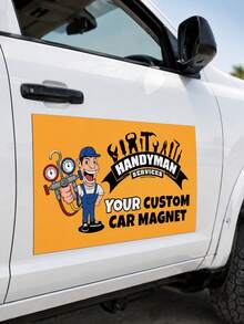 Custom Car Magnetic Signs, Personalized Vehicle Magnetic Decals With Logo And Text, Suitable For Cars, Trucks And Commercial Advertising - Multicolor - View 5