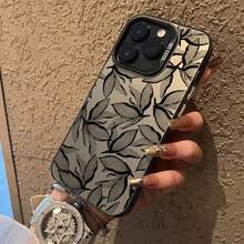 Black Rose Flower INS Laser Phone Case For IPhone 17 16 15 14 Pro Max Plus 13 12 Mini 11 Pro Max Shockproof Protective Covers - CH-黑色B花3 - 查看 2