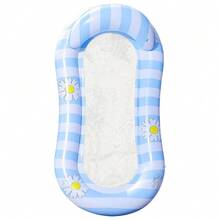 In Stock Thick Striped Petal Shape Single Inflatable Water Float Mesh Water Lounge Bed With Cup Holders For Swimming Pool(Random Style & Color Delivery) - Multicolor - View 16