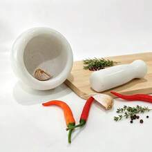 Mortar And Pestle Set – Marble Grinding Bowl Container, Suitable For Guacamole, Spices, Salsa, Garlic Sauce, Herbs – Best Garlic Crusher Spice And Pill Crusher Set - Multicolor - View 6