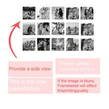 1pc Frameless Ultra Cool Black & White Customized Photo Canvas Print, Birthday Anniversary, Couple Life Record, Family Life Record, Friend Relationship Record, Celebrity, Anime, Custom Combination, Living Room Bedroom Wall Decor Gift, Graduation Anniversary - Multicolor - View 14