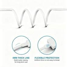1/3/5PCS USB To Lightning Charging Cable Compatible With IPhone Charger Cord Compatible With IPhone 17 16 15 14 13 12 11 Pro Max XR XS X 8 7 6 Plus SE Compatible With And More - Multicolor - View 6