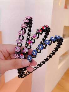 2/3/4/6pcs New Casual Multi-Function Hairband, Flower Shaped Wavy Headband, Bangs Styling, Non-Slip Hair Accessory - Multicolor - View 11