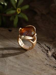 Cring Coco 1pc Fashion Boho Simple Geometric Ring For Woman Accessories New Simple Golden Rings Daily Party Music Festival Jewelry Valentine's Day Gift - Irregular - View 9