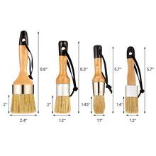Chalk Wax Paint Brush, 4 Piece Wax Paint Brush, Chalk Paint Brushes For Furniture, Acrylic Paint,Milk Paint,Home Decor, Natural Bristle Round Oval Chalk Paint Brush For All Painting And Waxing - 4-piece Set - View 10