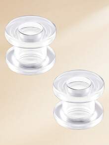 CIZME 12G-18mm Espansori in acrilico per orecchie, orecchini a tunnel con tappo a sella a doppia svasatura, tappi per orecchie trasparenti, neri e bianchi per donne e uomini - padiglione auricolare - Visualizzare 34