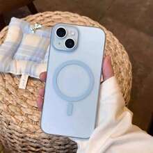 Casing Ponsel Magnetik Transparan Matte Kompatibel dengan iPhone 17 16 15 14 13 12 11 Pro Max Plus 17e 16e XR XS, Mendukung Pengisian Daya Nirkabel, Cangkang Pelindung Ultra Tipis PC Keras - Gletser Biru - View 2