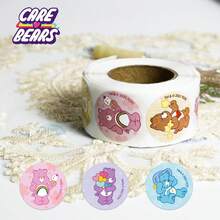 CARE BEARS 500pcs/Roll Cute Cartoon Bear Pattern Sticker Set, Suitable For DIY Scrapbook, Photo Album, Reward Stickers, Guitar, Phone, Computer, Skateboard, Luggage, Etc., Multiple Colors Available, Suitable For Teenagers And Adults Birthday, Graduation Gifts - Multicolor - View 4