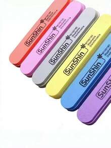 5/10/20/50pcs Oval Nail File Set, 0.47 Inch Thick Sponge Nail File For Gel Nails, Washable Double-Sided 100/180 Grit Polishing File - Multicolor - View 5