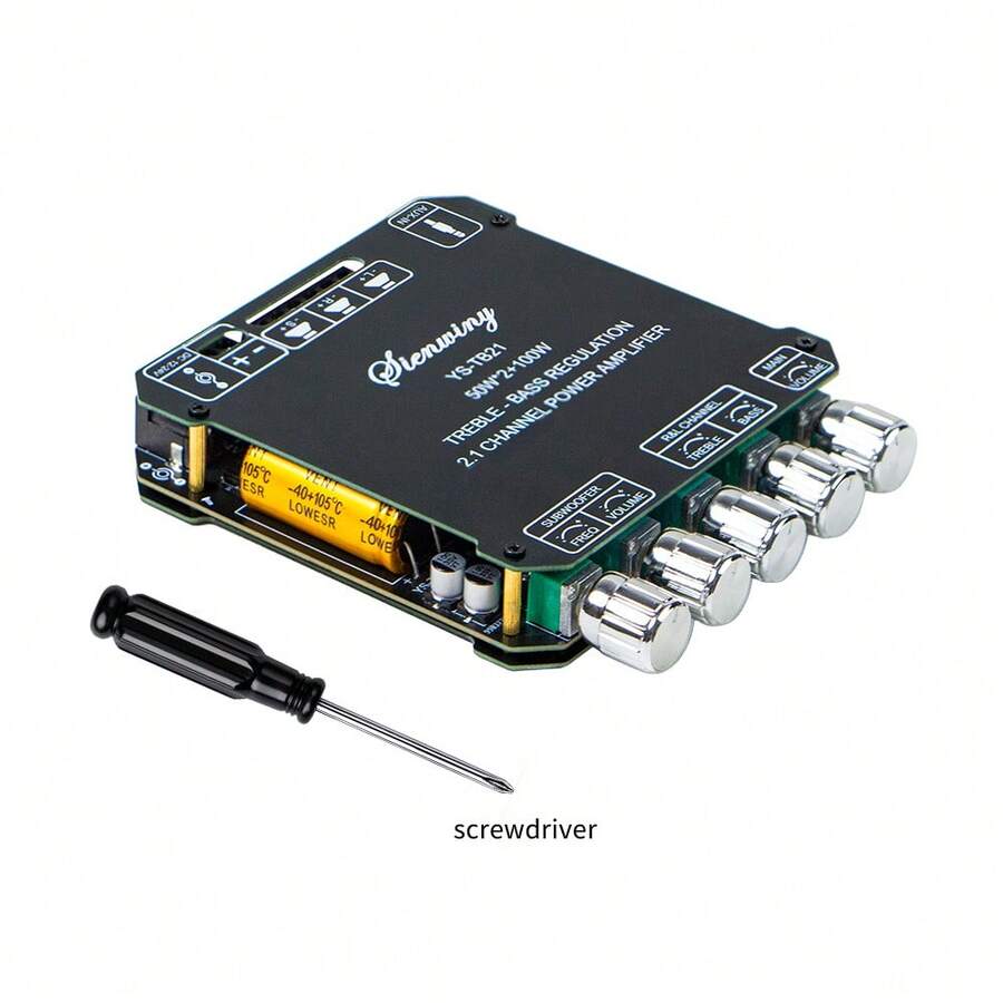 Papan Penguat Audio Bluetooth ZK-TB21 2.1 Saluran 50W*2+100W Penguat Daya Subwoofer, Dengan Pengaturan Treble dan Bass, Bluetooth 5.0 dan Input AUX, Penguat Digital Stereo Rumah DIY