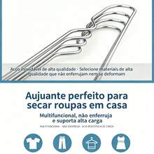 Cabides Aço Inoxidável 10/20/30/40/50 Estrutura Reforçada Sem Deformação Guarda de Roupas Com Padrão Profissional - Visão 8