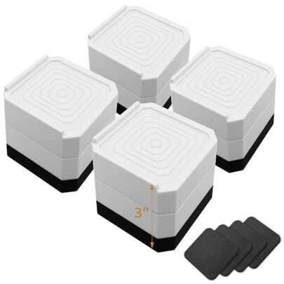 Elevadores de cama ajustables resistentes para muebles y sofás para marco de cama, patas de sofá, escritorio, lavadora, soporta hasta 4000 libras paquete de 4,color, dos capas de 3