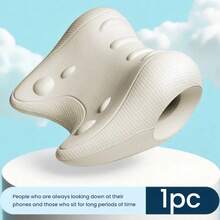 1pc Cervical Traction Neck Pillow, Ergonomic Neck Separation Support Pillow, Daily Relaxation Stress Relief Shoulder Soothing Cushion, Suitable For Home Sleep - Multicolor - View 2