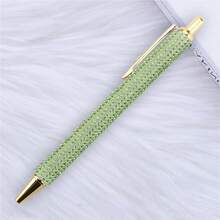 Full Rhinestone Luxury Retractable Ballpoint Pen, Multi-Color Rhinestone Surface With Metal Clip, Smooth Writing, Suitable For Signing, Journaling, Photography, Exquisite And Beautiful, Perfect For Personal Use Or Gift - A - View 10