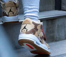 Jordan 女款運動鞋 皮革輕量透氣緩震 日常休閒 黑色 HM4301-200 - 棕色 - 查看 8
