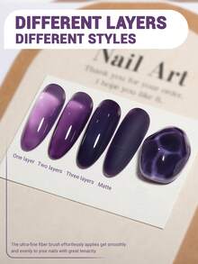 YOKEFELLOW 15mL Jelly Gel Nail Polish Purple Translucent Series Soak-Off UV Cured Summer Manicure Suitable For Nail Salon And Home DIY - Purple - View 5