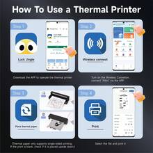 ORICO New Upgraded MT80 Portable Thermal Printer, Inkless Thermal Printer, A4 Thermal Printer, Includes: 1 Roll A4 Thermal Paper/200 Sheets Thermal Folding Paper, Built-In Adjustable Paper Tray/Slot, Can Print Various Documents - Multicolor - View 10