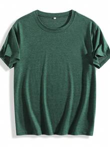 Women's Casual Cotton Short Sleeve Round Neck T-Shirt With 'Waymaker Light In The Darkness' Mountain Graphic Print, Regular Fit Tee For Fall - Dark Green - View 2